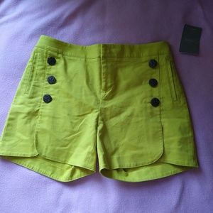 Green High Waisted Anthropology shorts
